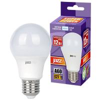 Лампа свд 220В Е27 12Вт 4000К 1080лм стандарт A60 матовая Jazzway 