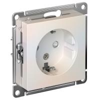 AtlasDesign жемчуг розетка скрытая 1-мест заземление шторки IP20 