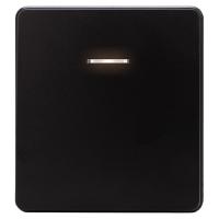 Миле Раунд черный выключатель 1кл с подсветкой скрытая 10А IP20 