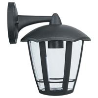 Светильник садово-парковый настенный 60Вт E27 металл черный IP44 