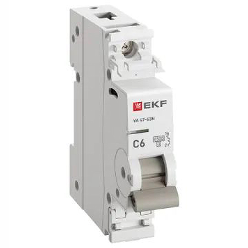 Автоматический выключатель ВА 47-63N 1P 6А (C) 4,5 кА PROXIMA EKF
