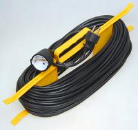 Удлинитель 1-мест 30м ПВС 2*0,75 черный рамка IP20 IEK 