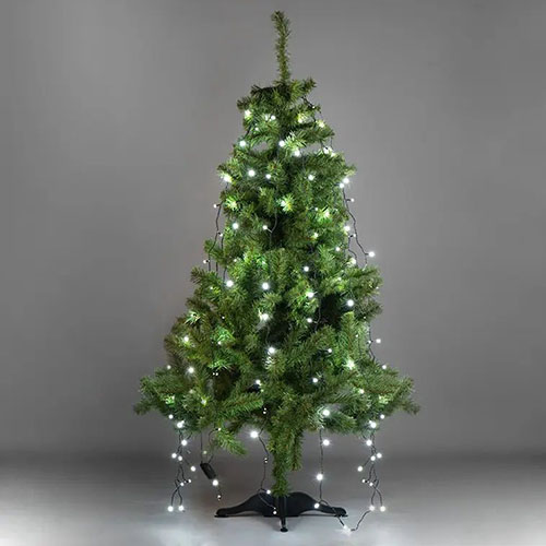 Гирлянда нить 1,5м белый 105свд с контроллером IP20 зеленый провод 8 режимов