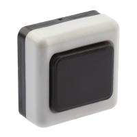 Кнопка звонка черный квадрат открытая ЭРА