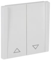 Фортепиано белый выключатель для жалюзи 2кл скрытая 10А IP20  