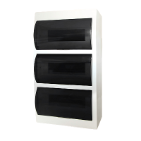 Бокс 36мод навесной белый черная прозрачная дверь IP41 PDB/W 10 Jazzway