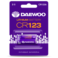 Батарейка CR123(CR123A) литиевая BL1 Daewoo 