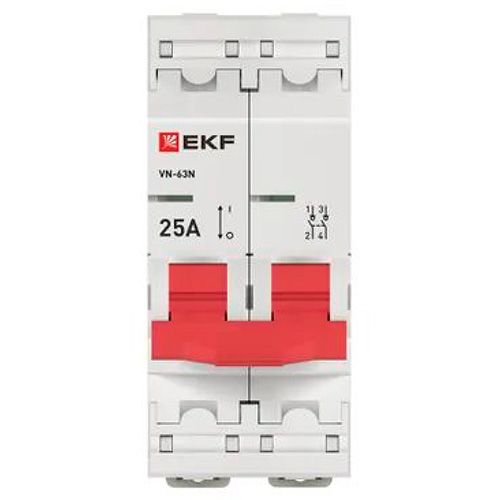 Выключатель нагрузки 2Р 25А ВН-63N EKF PROxima