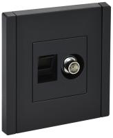 Фортепиано черный механизм RJ45+TV скрытая 2-ая 