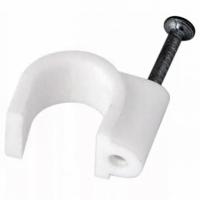 Скоба круглая 10мм пластик  Rexant 50шт