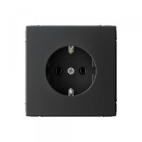 АртГэллери карбон Розетка скрытая 1-мест заземление IP20 быстрозажим. клем.