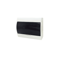 Бокс 12мод навесной белый черная прозрачная дверь IP41 PDB/W 10 Jazzway