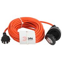 Удлинитель 1-мест 10м ПВС 2*0,75 оранжевый  IP44 ЭРА 