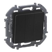 Инспириа антрацит выключатель 3кл скрытая 20А IP20