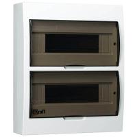 Бокс 24мод навесной белый прозрачная дверь IP41 ЩРН-П Декрафт