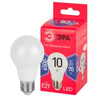 Лампа свд 220В Е27 10Вт 6500К 800лм стандарт A60 матовая ЭРА red