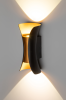 Светильник настенный свд 10Вт 3500К 330лм IP54 черный/золото металл ЭРА