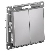 AtlasDesign алюминий переключатель 2кл скрытая 10А IP20 