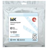 Лента свд 12В 14,4Вт/м 60свд/м 6500К 5050 IP65 IEK 5м