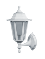 Светильник садово-парковый настенный 60Вт Е27 Пластик белый IP44 6ти гранный