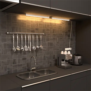 Светильник ДБО 600мм 10Вт 6500К 760лм выключатель IP20 Gauss TL Black 