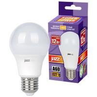 Лампа свд 220В Е27 12Вт 3000К 1080лм стандарт A60 матовая Jazzway 