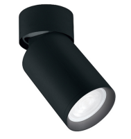 Светильник даунлайт 1*35Вт GU10 цилиндр черный накладной поворотный Feron