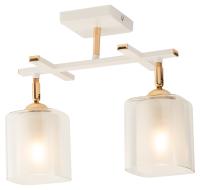 Светильник потолочный (люстра) 2*40Вт E27 белый/золото 