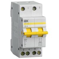 Выключатель нагрузки 2Р 25А ВРТ-63 3-позиционный IEK