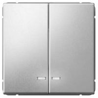 АртГэллери алюминий выключатель 2кл с подсветкой скрытая 10А IP20 