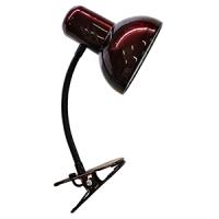 Светильник настольный 60Вт E27 вишневый перламутр прищепка 