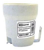 Патрон подвесной E27 керамика белый TDM с держателем