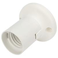 Патрон накладной E27 пластик белый Rexant прямой
