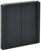 Фортепиано черный выключатель 2кл скрытая 10А IP20 