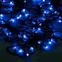 Гирлянда нить 5м синий 50свд с контроллером IP20 зеленый провод 8 режимов