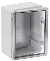 Корпус ЩМПп 400*300*170мм IP65 пластик серый IEK с прозрачной дверью