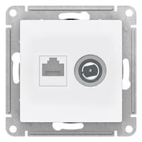 AtlasDesign белый розетка RJ45+TV скрытая 2-ая  