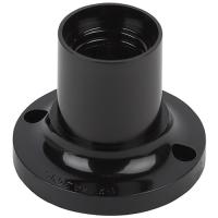 Патрон накладной E27 карболит черный ЭРА прямой