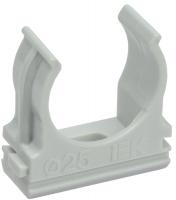 Держатель для трубы 25мм серый IEK 100шт 