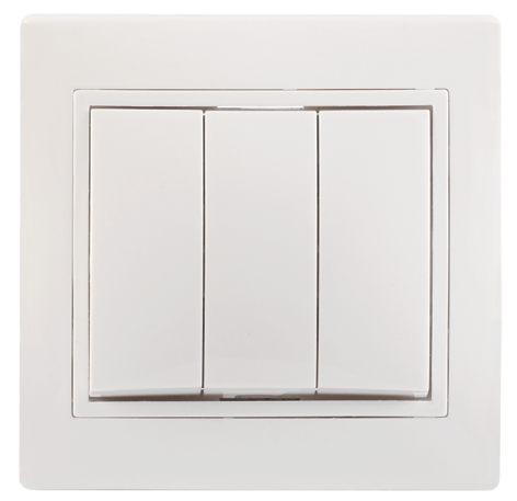 Кварта выключатель скрытая кремовый 3кл 10А IP20 