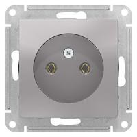 Атлас алюминий розетка скрытая 1-мест IP20 