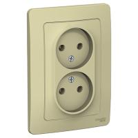 Бланка бежевый розетка скрытая 2-мест IP20 