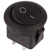 Выключатель RWB-212 ON-OFF 6А 250В черный круглый