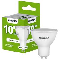Лампа свд 220В GU10 10Вт 4000К 1000лм PAR16 матовая GENERICA (IEK) 