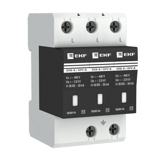 Ограничитель импульсных напряжений ОПВ-D/2P In 5кА 275В с сигн. EKF PROxima