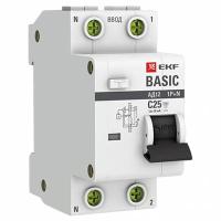 Дифавтомат 2Р 25А C 30мА 4,5кА АД12 2мод EKF Basic