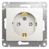 Глосса перламутр розетка скрытая 1-мест заземление шторки IP20 