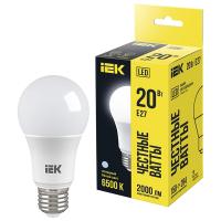 Лампа светодиодная Е27 20Вт 6500К 2000лм стандарт А70 матовая  IEK
