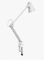 Светильник настольный 40Вт E27 белый струбцина Трансвит