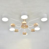 Светильник потолочный (люстра) 6*15Вт GX53 белый/дерево 